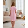 Arshiner Girls Nightgowns Summer Soft Cute Cartoon Print Pajama Sleep Dress for Kids 4-12 Years(A Pastel Pink/ Eyelash)