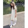 Arshiner Girls Nightgowns Summer Soft Cute Cartoon Print Pajama Sleep Dress for Kids 4-12 Years(Apricot Teddy)