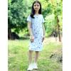 Arshiner Girls Nightgowns Summer Soft Cute Cartoon Print Pajama Sleep Dress for Kids 4-12 Years(Blue Star)