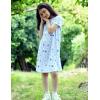 Arshiner Girls Nightgowns Summer Soft Cute Cartoon Print Pajama Sleep Dress for Kids 4-12 Years(Blue Star)