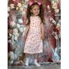 Arshiner Girls Nightgowns Summer Soft Cute Cartoon Print Pajama Sleep Dress for Kids 4-12 Years(Peach Flower)