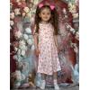 Arshiner Girls Nightgowns Summer Soft Cute Cartoon Print Pajama Sleep Dress for Kids 4-12 Years(Peach Flower)