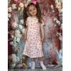 Arshiner Girls Nightgowns Summer Soft Cute Cartoon Print Pajama Sleep Dress for Kids 4-12 Years(Peach Flower)