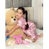 Arshiner Girls Nightgowns Summer Soft Cute Cartoon Print Pajama Sleep Dress for Kids 4-12 Years(Pink Bow)