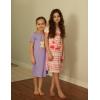 Arshiner Girls Nightgowns Summer Soft Cute Cartoon Print Pajama Sleep Dress for Kids 4-12 Years(Pink Cat)