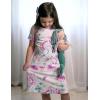 Arshiner Girls Nightgowns Summer Soft Cute Cartoon Print Pajama Sleep Dress for Kids 4-12 Years(Pink Purple Tie Dye)