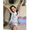 Arshiner Girls Nightgowns Summer Soft Cute Cartoon Print Pajama Sleep Dress for Kids 4-12 Years(Pink Purple Tie Dye)