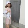 Arshiner Girls Nightgowns Summer Soft Cute Cartoon Print Pajama Sleep Dress for Kids 4-12 Years(Pink White Stripe)