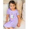 Arshiner Girls Nightgowns Summer Soft Cute Cartoon Print Pajama Sleep Dress for Kids 4-12 Years(Purple/Happy Cat)