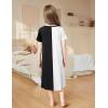 Arshiner Girls Nightgowns Summer Soft Cute Cartoon Print Pajama Sleep Dress for Kids 4-12 Years(Three Cats)