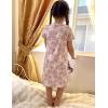 Arshiner Girls Nightgowns Summer Soft Cute Cartoon Print Pajama Sleep Dress for Kids 4-12 Years(Tie Dye Teddy)