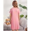 Arshiner Girls Nightgowns Summer Soft Cute Cartoon Print Pajama Sleep Dress for Kids 4-12 Years(Watermelon Red/Potted Cat)