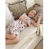 Arshiner Girls Nightgowns Summer Soft Cute Cartoon Print Pajama Sleep Dress for Kids 4-12 Years(White Christmas)