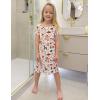 Arshiner Girls Nightgowns Summer Soft Cute Cartoon Print Pajama Sleep Dress for Kids 4-12 Years(White Christmas)