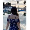 Arshiner Girls One Piece Swimsuits Ruffle Bathing SuitsTeen Girl Off Shoulder Swimwear4-12 Years