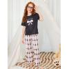 Arshiner Girls Pajama Set 3 Piece Short Sleeve Sleepwear Summer Soft Cute Pjs Outfits(Bow Plaid)