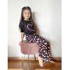 Arshiner Girls Pajama Set 3 Piece Short Sleeve Sleepwear Summer Soft Cute Pjs Outfits(Butterfly Heart)