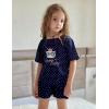 Arshiner Girls Pajama Set 3 Piece Short Sleeve Sleepwear Summer Soft Cute Pjs Outfits(Cat Heart)