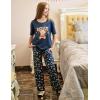 Arshiner Girls Pajama Set 3 Piece Short Sleeve Sleepwear Summer Soft Cute Pjs Outfits(Navy Teddy)