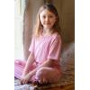Arshiner Girls Pajama Set 3 Piece Short Sleeve Sleepwear Summer Soft Cute Pjs Outfits(Pink)