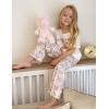 Arshiner Girls Pajama Set 3 Piece Short Sleeve Sleepwear Summer Soft Cute Pjs Outfits(Rainbow Teddy)