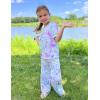 Arshiner Girls Pajama Set 3 Piece Short Sleeve Sleepwear Summer Soft Cute Pjs Outfits(Tie Dye Swirl)