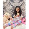 Arshiner Girls Pajama Set 3 Piece Short Sleeve Sleepwear Summer Soft Cute Pjs Outfits(Tie-dye Ice Cream)