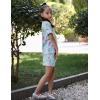 Arshiner Girls Pajamas Sets Short Sleeve Kids Pjs Button Down Sleepwear for 4-13Y(Blue Cat)
