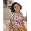 Arshiner Girls Pajamas Sets Short Sleeve Kids Pjs Button Down Sleepwear for 4-13Y(Butterfly Tie-dye)