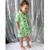 Arshiner Girls Pajamas Sets Short Sleeve Kids Pjs Button Down Sleepwear for 4-13Y(Green Avocado)