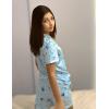 Arshiner Girls Pajamas Sets Short Sleeve Kids Pjs Button Down Sleepwear for 4-13Y(Light Blue Stars)