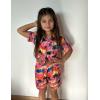 Arshiner Girls Pajamas Sets Short Sleeve Kids Pjs Button Down Sleepwear for 4-13Y(Orange Tree Tie-dye)
