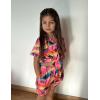 Arshiner Girls Pajamas Sets Short Sleeve Kids Pjs Button Down Sleepwear for 4-13Y(Orange Tree Tie-dye)