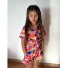 Arshiner Girls Pajamas Sets Short Sleeve Kids Pjs Button Down Sleepwear for 4-13Y(Orange Tree Tie-dye)