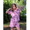 Arshiner Girls Pajamas Sets Short Sleeve Kids Pjs Button Down Sleepwear for 4-13Y(Pink Bow)