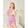 Arshiner Girls Pajamas Sets Short Sleeve Kids Pjs Button Down Sleepwear for 4-13Y(Pink Heart)