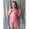 Arshiner Girls Pajamas Sets Short Sleeve Kids Pjs Button Down Sleepwear for 4-13Y(Pink Leopard)