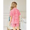 Arshiner Girls Pajamas Sets Short Sleeve Kids Pjs Button Down Sleepwear for 4-13Y(Pink Leopard)