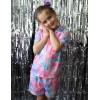 Arshiner Girls Pajamas Sets Short Sleeve Kids Pjs Button Down Sleepwear for 4-13Y(Purple Tie-dye)