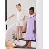 Arshiner Girls Pajamas Sets Short Sleeve Kids Pjs Button Down Sleepwear for 4-13Y(White Flowers)