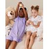 Arshiner Girls Pajamas Sets Short Sleeve Kids Pjs Button Down Sleepwear for 4-13Y(White Flowers)