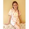 Arshiner Girls Pajamas Silk Satin Pajama Set 2 Piece Button Down Pjs Ruffle Sleepwear(Pink Bow)