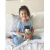 Arshiner Girls Pajamas Soft 2 Piece Pjs Sets Ruffle Short Sleeve Long Pants Sleepwear(Blue)