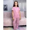 Arshiner Girls Pajamas Soft 2 Piece Pjs Sets Ruffle Short Sleeve Long Pants Sleepwear(Pink)
