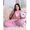 Arshiner Girls Pajamas Soft 2 Piece Pjs Sets Ruffle Short Sleeve Long Pants Sleepwear(Pink)