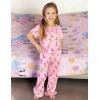 Arshiner Girls Pajamas Soft 2 Piece Pjs Sets Ruffle Short Sleeve Long Pants Sleepwear(Pink Boots)