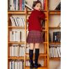 Arshiner Girls Pleated Skirt High Waisted Plaid A-line Skirts with Lining Shorts School Uniform
