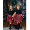 Arshiner Girls Pleated Skirt High Waisted Plaid A-line Skirts with Lining Shorts School Uniform