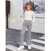 Arshiner Girls Print Flare Leggings Kids Elastic High Waisted Bell Bottoms Yoga Pants with Pockets(Grey)