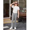 Arshiner Girls Print Flare Leggings Kids Elastic High Waisted Bell Bottoms Yoga Pants with Pockets(Grey)